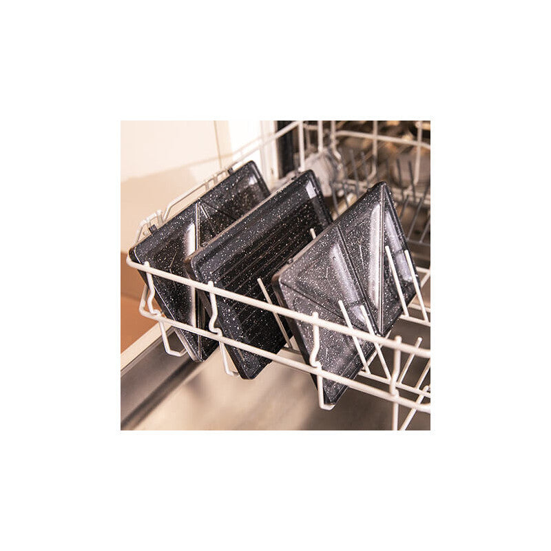 Cecotec 04309 sandwichtoaster 1000 W Sort, Satin stål