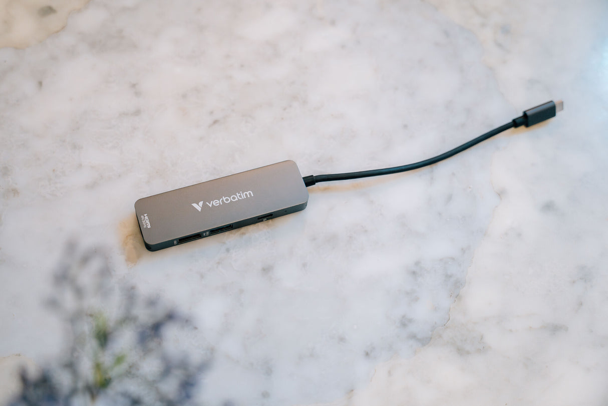 Verbatim 32155 interface hub USB 3.2 Gen 1 (3.1 Gen 1) Type-C 5000 Mbit/s Grå