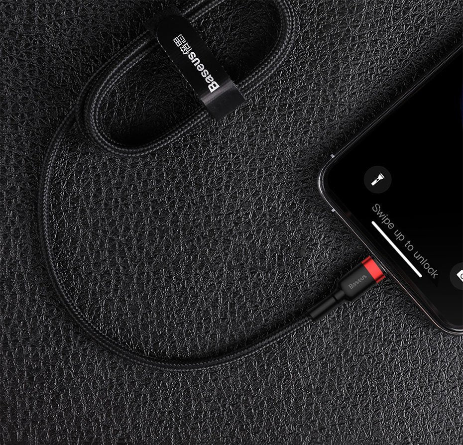 Baseus CATLKLF-G1 Lightning - USB-C PD QC cable 18W 480Mb/s 1m - black and gray