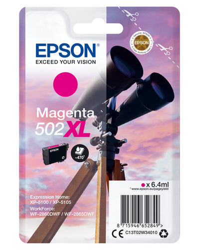 Epson 502XL blækpatron 1 stk Original Højt (XL) udbytte Magenta