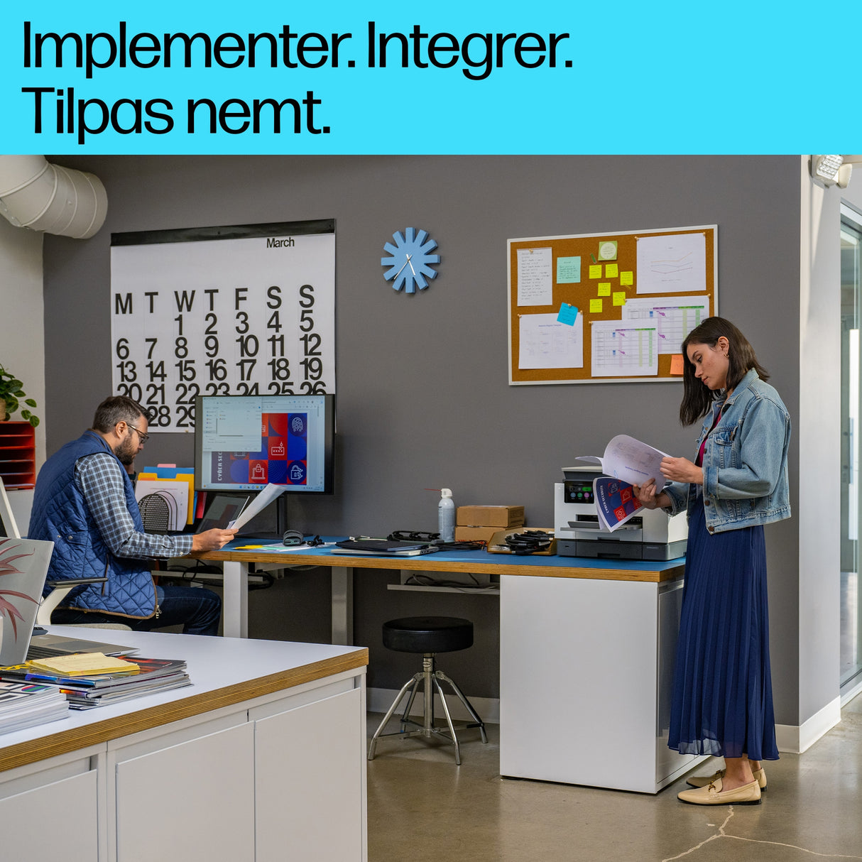 HP OfficeJet Pro 9130b Trådløst All-in-One Farve Printer, Tosidet print; Kopimaskine, scanner