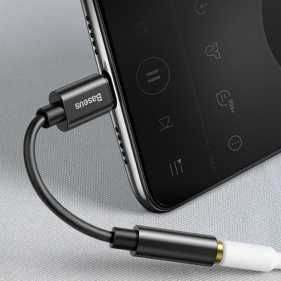 Baseus L54 adapter for USB-C headphones / mini jack 3.5mm DAC 24 bit 48 KHz - black