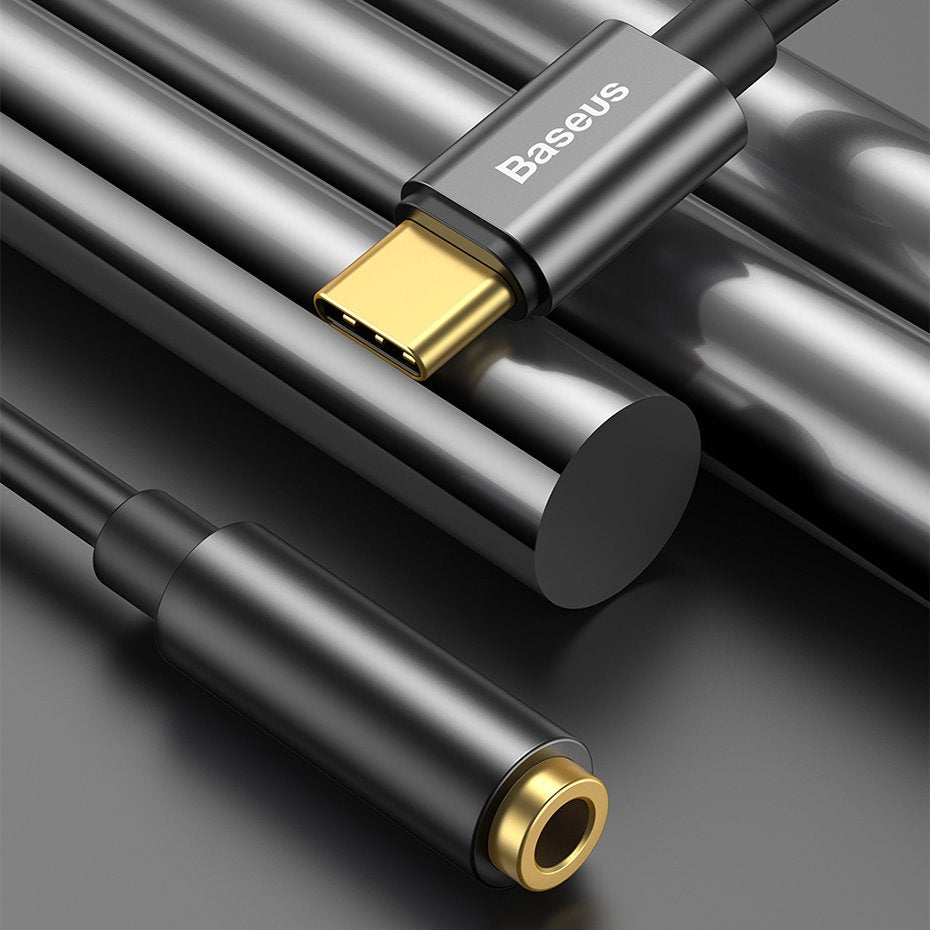 Baseus L54 adapter for USB-C headphones / mini jack 3.5mm DAC 24 bit 48 KHz - black