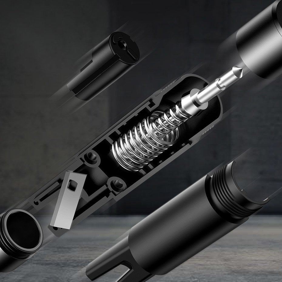 Baseus Sharp Tool Safety Hammer (Vindu-bryde+Sikkerhedsseler skæring) mørkgrå (CRSFH-0G)