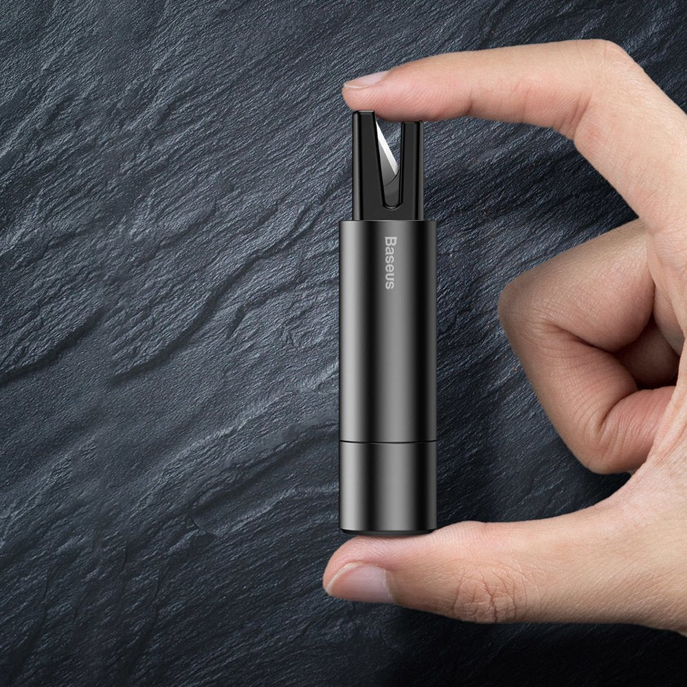 Baseus Sharp Tool Safety Hammer (Vindu-bryde+Sikkerhedsseler skæring) mørkgrå (CRSFH-0G)