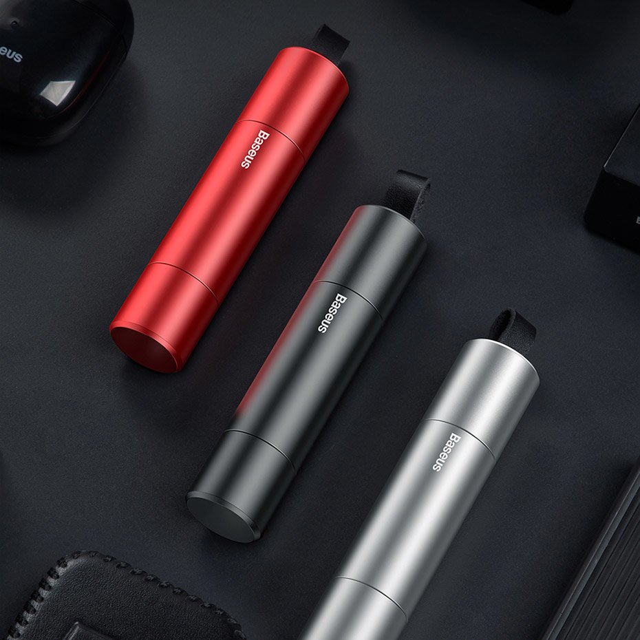 Baseus Sharp Tool Safety Hammer (Vindu-bryde+Sikkerhedsseler skæring) mørkgrå (CRSFH-0G)