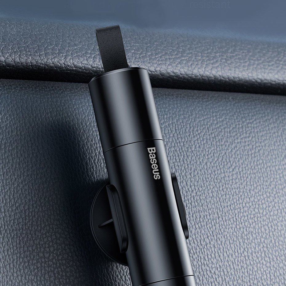 Baseus Sharp Tool Safety Hammer (Vindu-bryde+Sikkerhedsseler skæring) mørkgrå (CRSFH-0G)