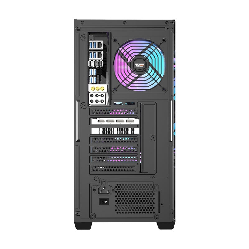 Darkflash DS900WD computercase (sort) + 4 fans