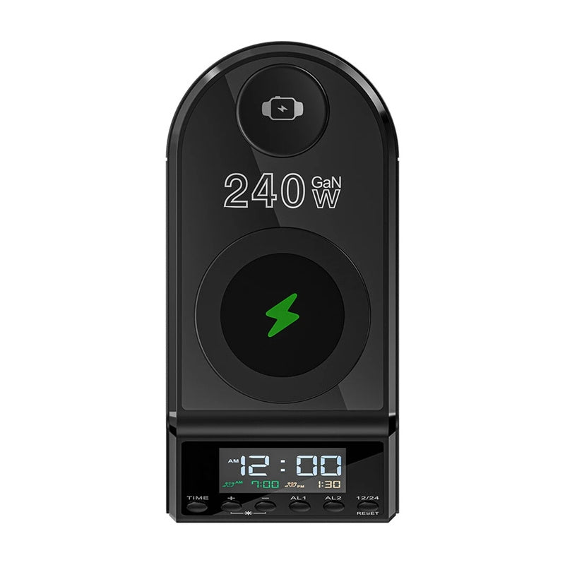 Blitzwolf BW-FW10 vækkeur med oplader 2xUSB-A, 4xUSB-C, 240W