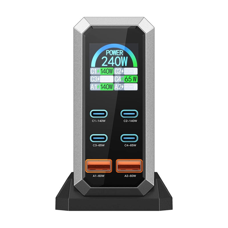 Blitzwolf BW-S31 2xUSB-A, 4xUSB-C, PD, 240W netværksoplader.