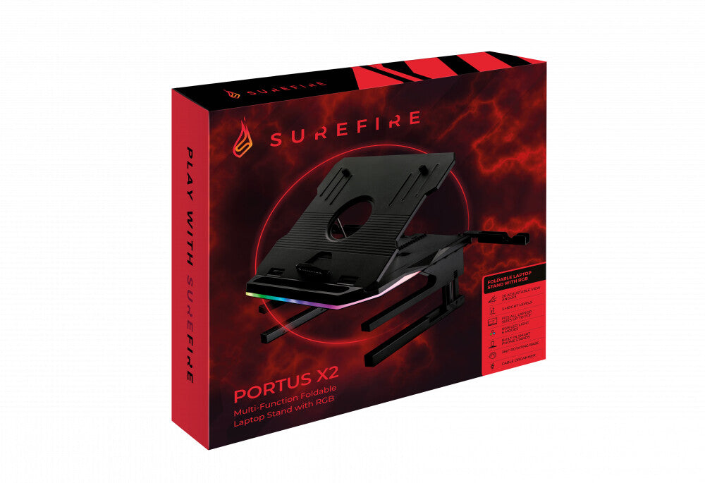 SureFire PORTUS X2 Laptop stativ Sort 43,9 cm (17.3")
