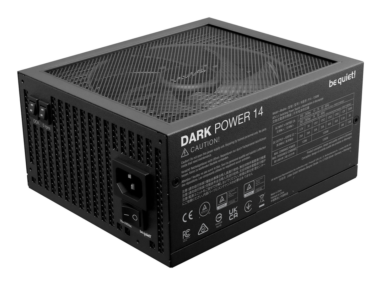 be quiet! Dark Power 14 1200 W - 80 Plus Titanium enhed til strømforsyning 20+4 pin ATX ATX Sort