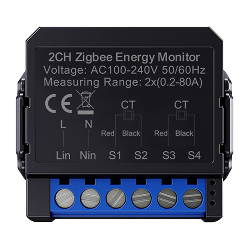 Avatto ZigBee smart tovejs energimåler ZWPM16-2