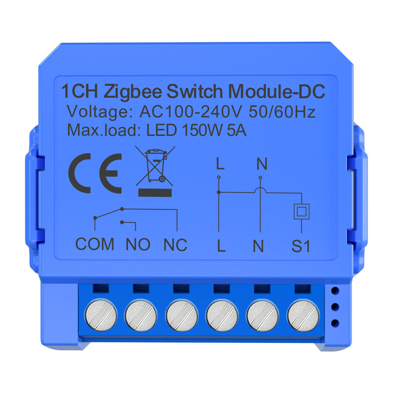 1-kanals ZigBee switch modul med spændingsfri kontakt Avatto ZWSM16-DC32V-1