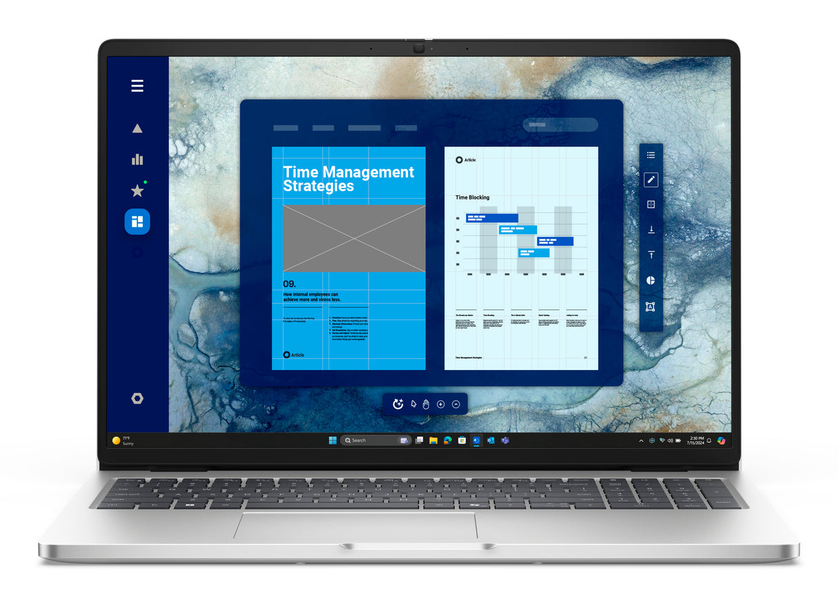 DELL Pro 16 PC16250 Intel Core Ultra 5 235U Laptop 40,6 cm (16") Full HD+ 16 GB DDR5-SDRAM 512 GB SSD Wi-Fi 6E (802.11ax) Windows 11 Pro Platin, Sølv