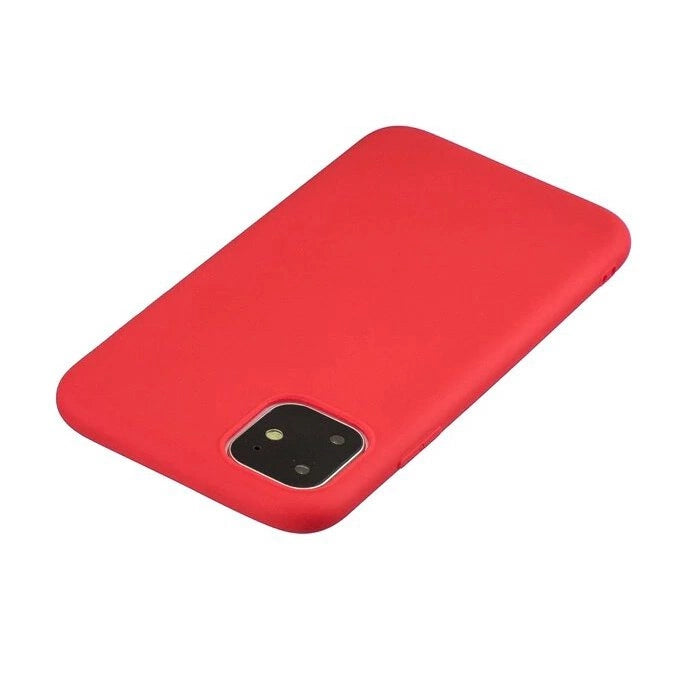 Silicone Case Soft Flexible Rubber Cover til iPhone 11 Pro rød
