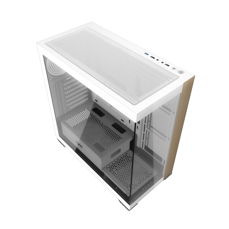 Darkflash DS900W computerkasse uden vifter (hvid)