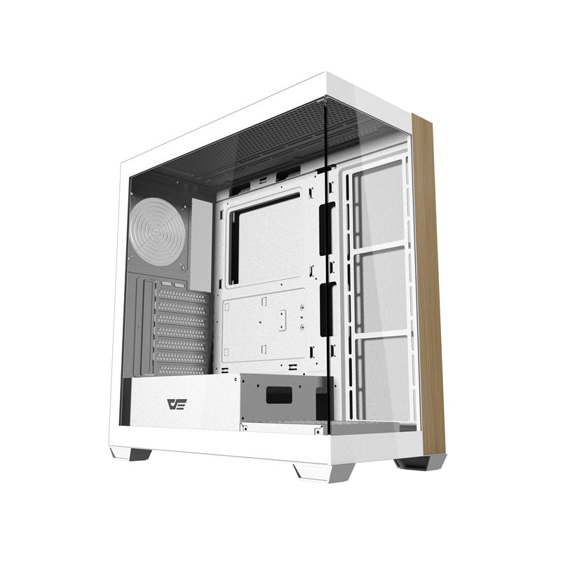 Darkflash DS900W computerkasse uden vifter (hvid)
