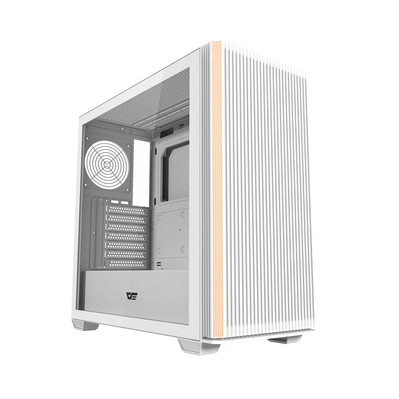 Darkflash DS900WS ATX computerkasse uden vifter (hvid)