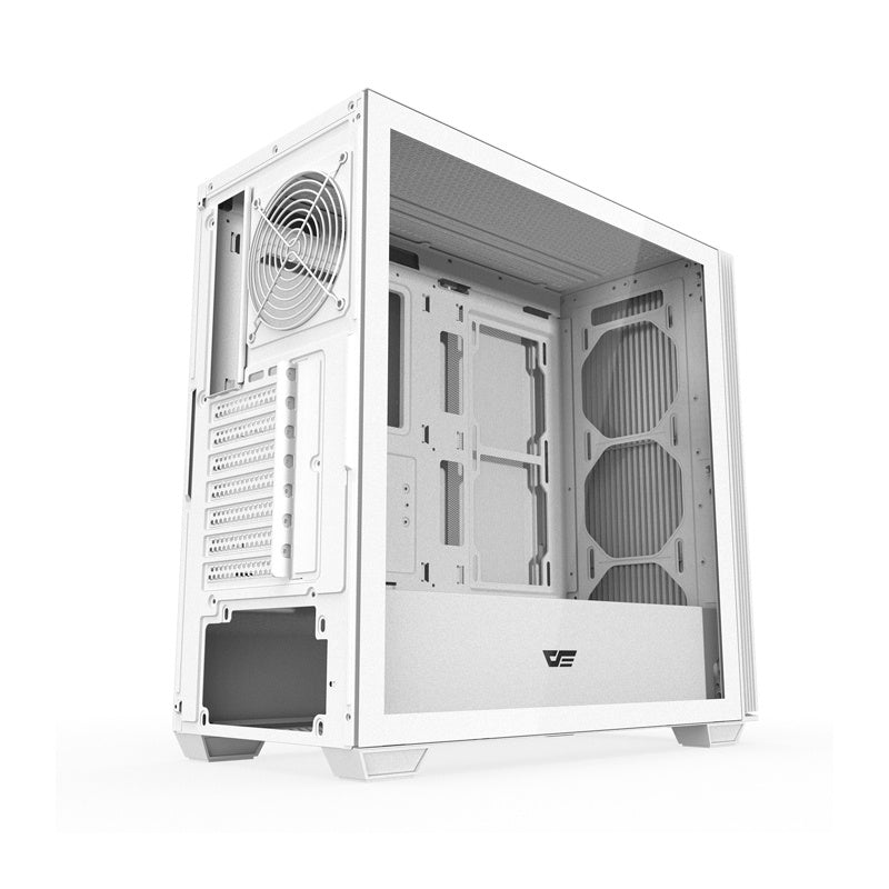 Darkflash DS900WS ATX computerkasse uden vifter (hvid)