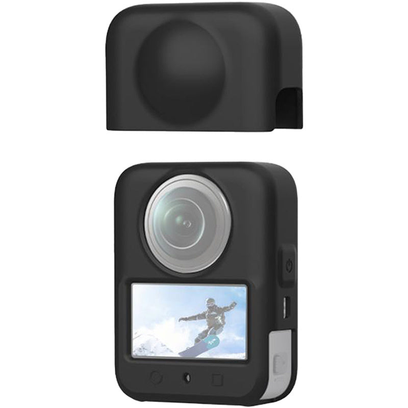 PULUZ silikon linse dækker DJI Osmo 360 (Sort)