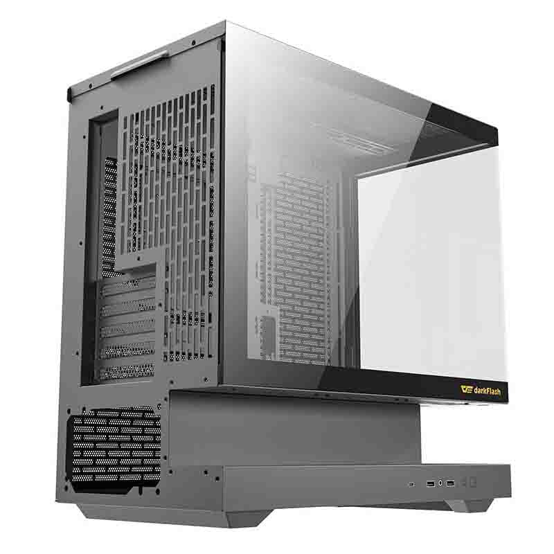 Darkflash F1 computercase (sort) + 6 ARGB-ventilatorer