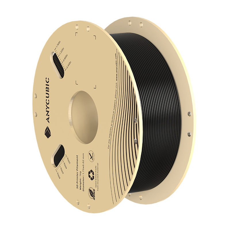 PLA-filament af enhver kubikstørrelse på 1 kg (sort)