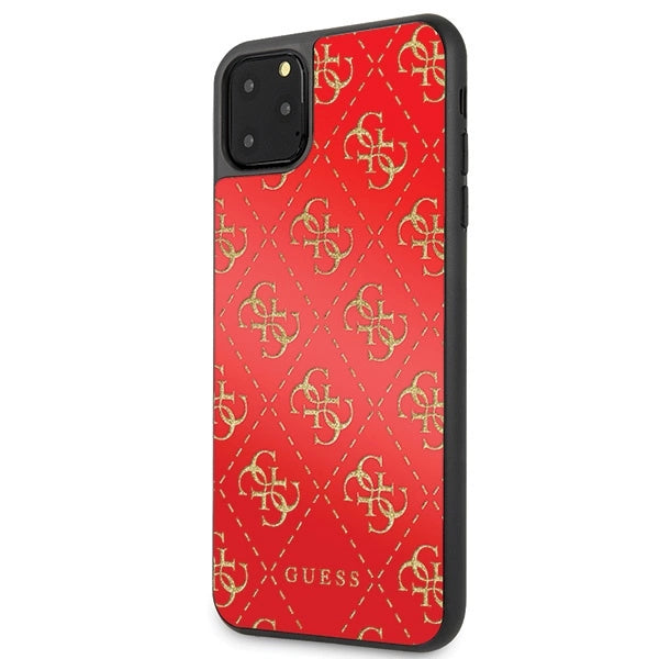Guess GUHCN654GGPRE iPhone 11 Pro Max rød/rød hard case 4G Double Layer Glitter