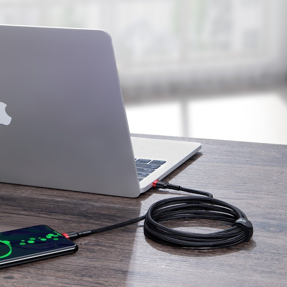 Baseus CATKLF-AL91 USB-C - USB-C PD QC cable 100W 5A 480Mb/s 2m - black and red