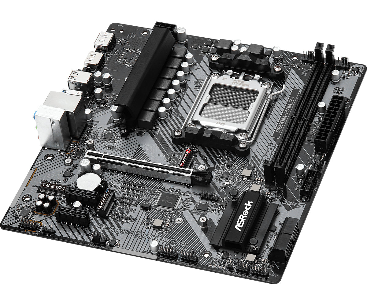 Asrock B650M-H/M.2+ Motherboard Micro ATX AM5 Socket DDR5