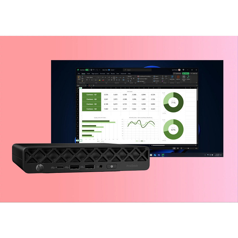HP ProDesk 4 Mini G1i Intel Core Ultra 5 225T 16 GB DDR5-SDRAM 512 GB SSD Windows 11 Pro Mini PC AI PC Sort