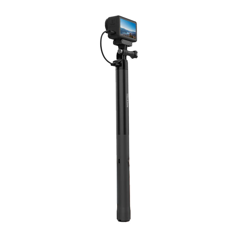 Selfie-stick med Telesin powerbank til sportskameraer / smartphones S1-CSS-05
