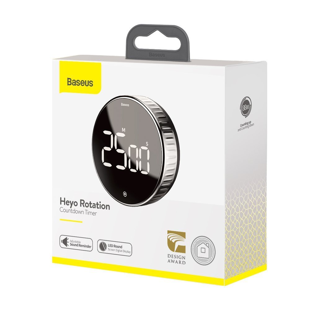 Baseus Heyo rotary timer electronic timer black timer (ACDJS-01)