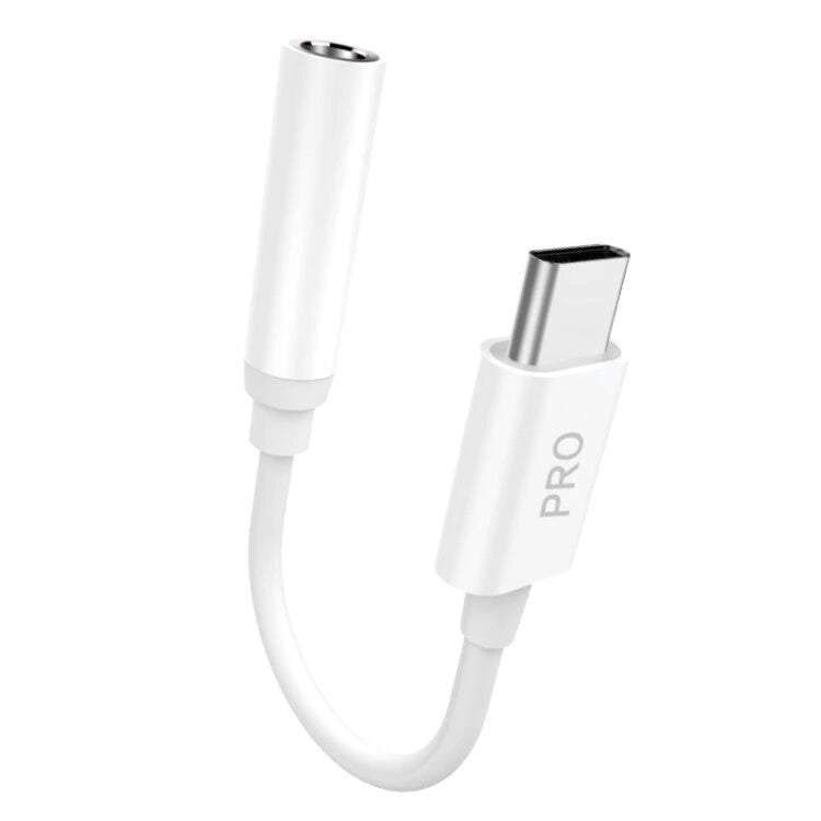 Dudao audio adapter hovedtelefon adapter fra USB Type C til mini jack 3,5 mm hvid (L16CPro hvid)