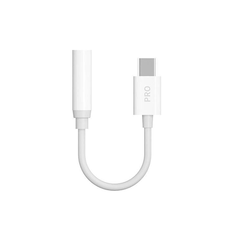 Dudao audio adapter hovedtelefon adapter fra USB Type C til mini jack 3,5 mm hvid (L16CPro hvid)