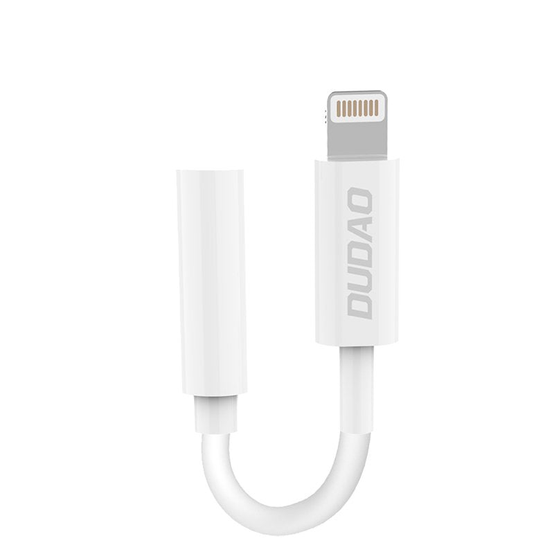 Dudao audio adapter hovedtelefon adapter fra Lightning til 3,5 mm mini jack hvid (L16i hvid)