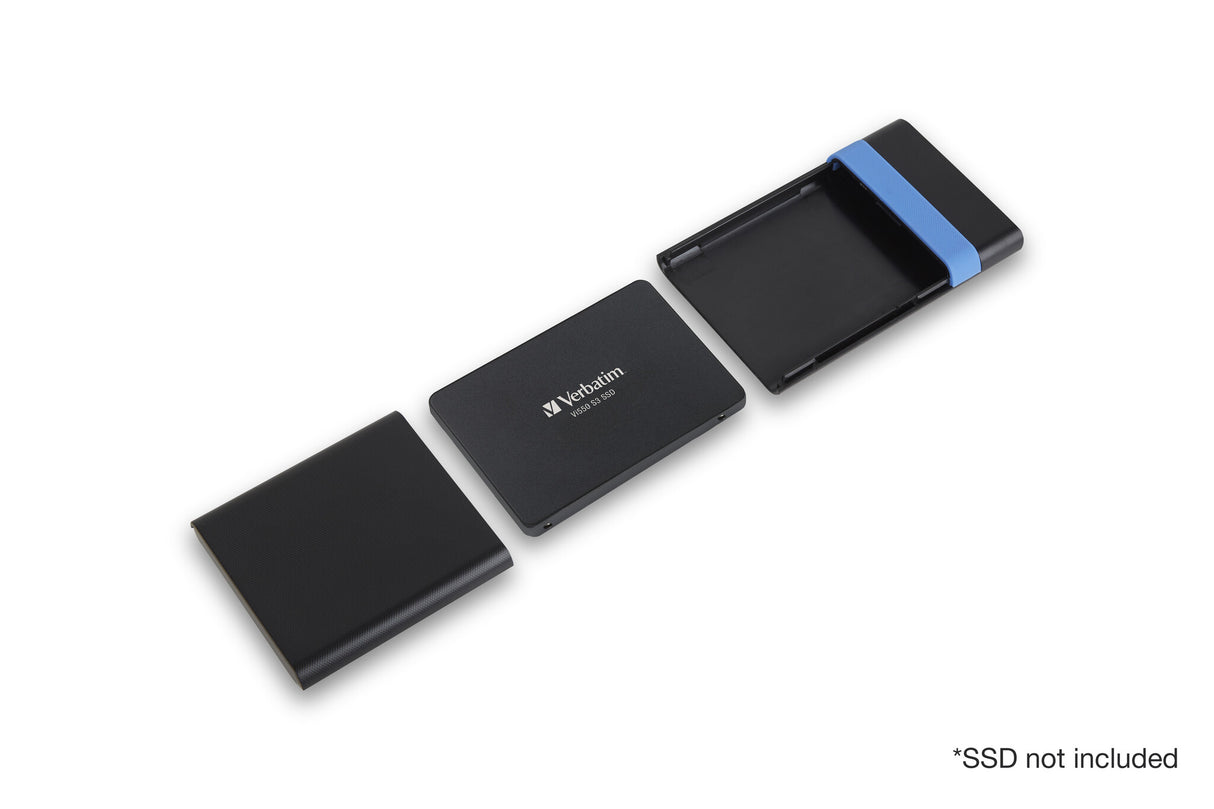 Verbatim Store'N'Go Enclosure Kit HDD/SSD kabinet Sort, Blå 2.5"
