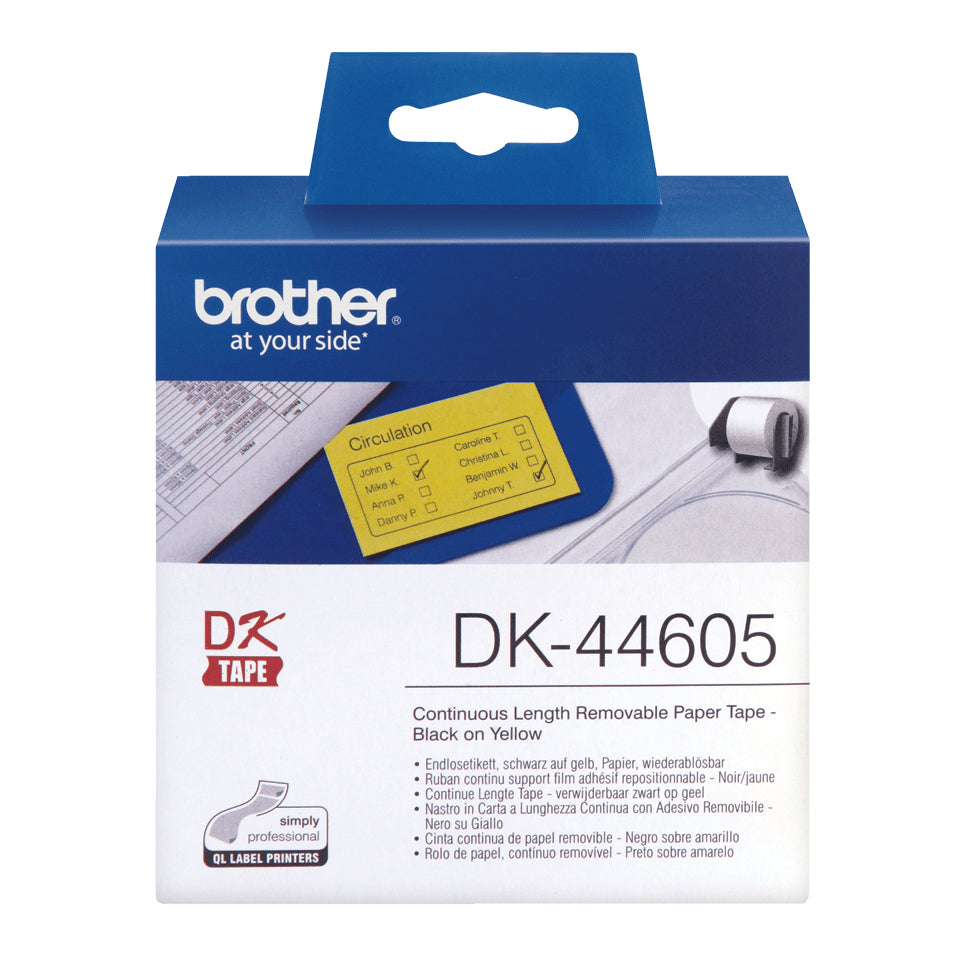 Brother DK-44605 print etiket Gul