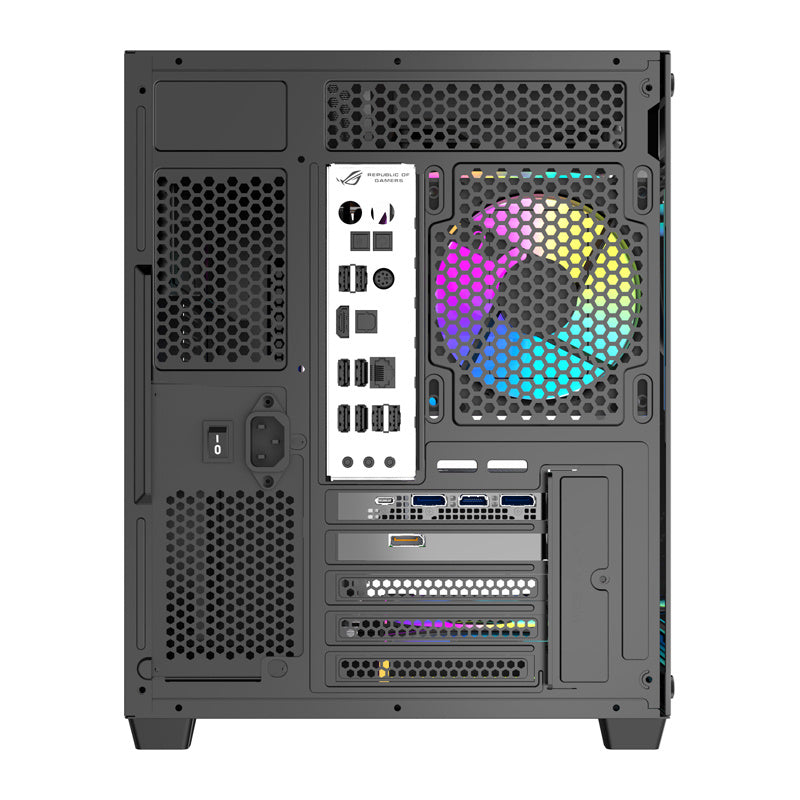 DarkFlash B275 PRO computerkasse (sort) + 6 vifter