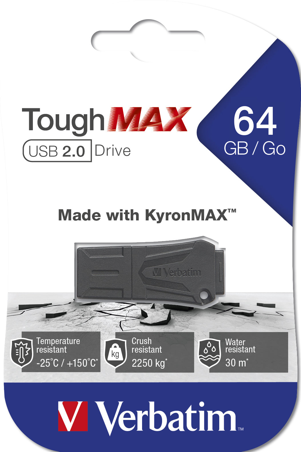 Verbatim ToughMAX 64GB USB 2.0 USB stick Sort