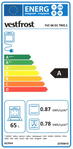 Vestfrost FVC 06 D1 TRIO MED 4 ÅRS GARANTI Glaskeramisk komfur