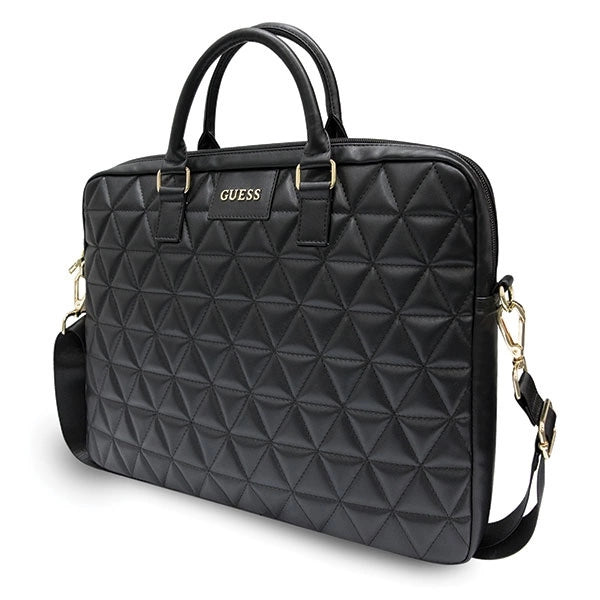 Guess Quilted taske til en 16" laptop - sort