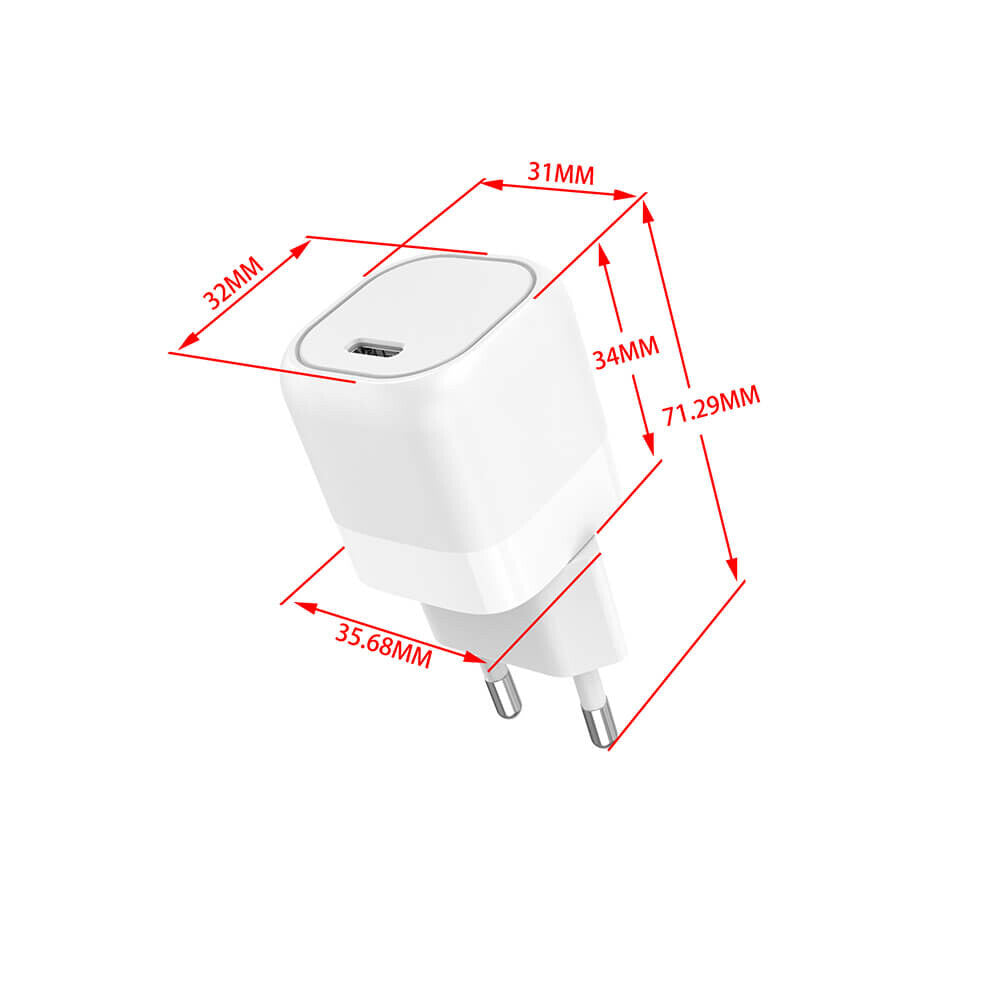 Gear Lader 220V 1xUSB-C PD/PPS 25W, Kabel USB-C-USB-C 1m