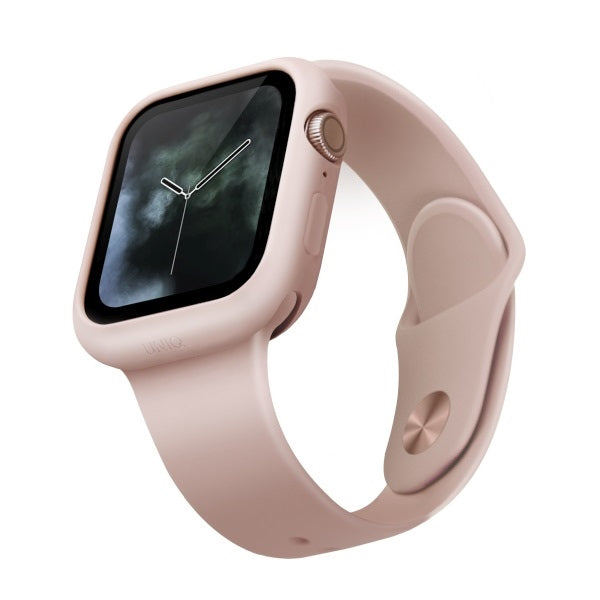Uniq Lino-hylster til Apple Watch 4 / 5 / 6 / SE 44 mm - pink