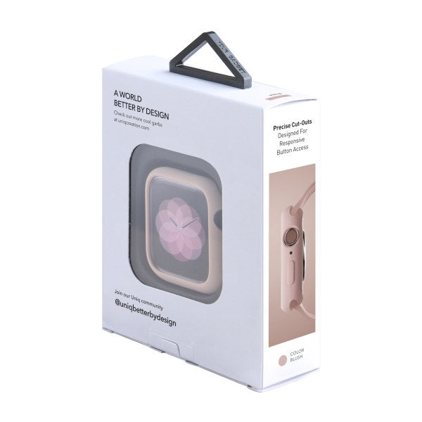 Uniq Lino-hylster til Apple Watch 4 / 5 / 6 / SE 44 mm - pink