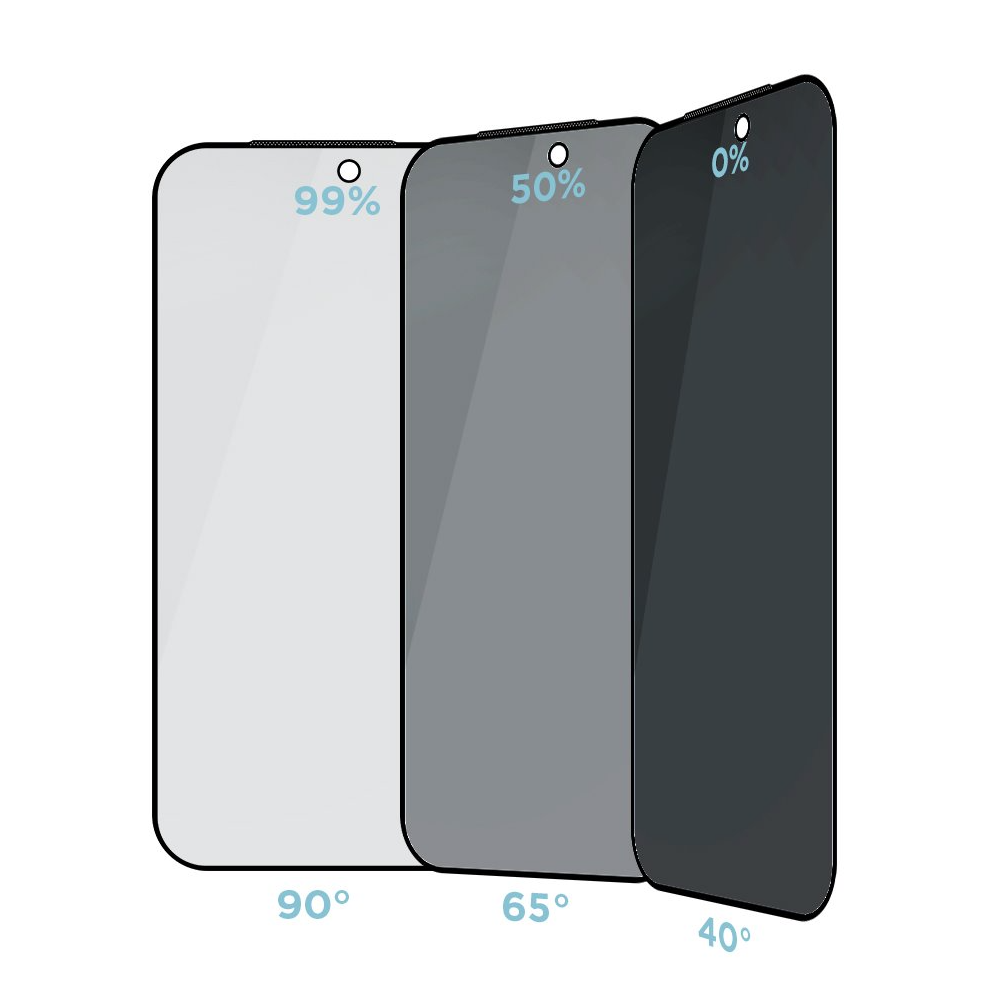 OBAL:ME Privacy 5D Glass Screen Protector with Applicator for Apple iPhone 18 Pro Max Black