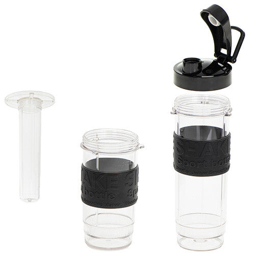 Adler AD 4081 blender 0,57 L Sportsblender 800 W Sort, Rustfrit stål, Gennemsigtig