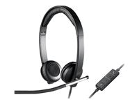 Logitech USB Headset Stereo H650e Kabling Headset Sort