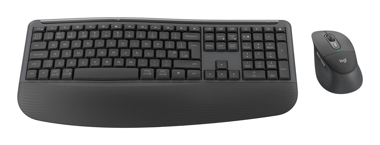 Logitech Signature Comfort Plus Combo MK880 tastatur Mus inkluderet Universel RF trådløs + Bluetooth QWERTY Dansk, Norsk, Svensk, Finsk Grafit