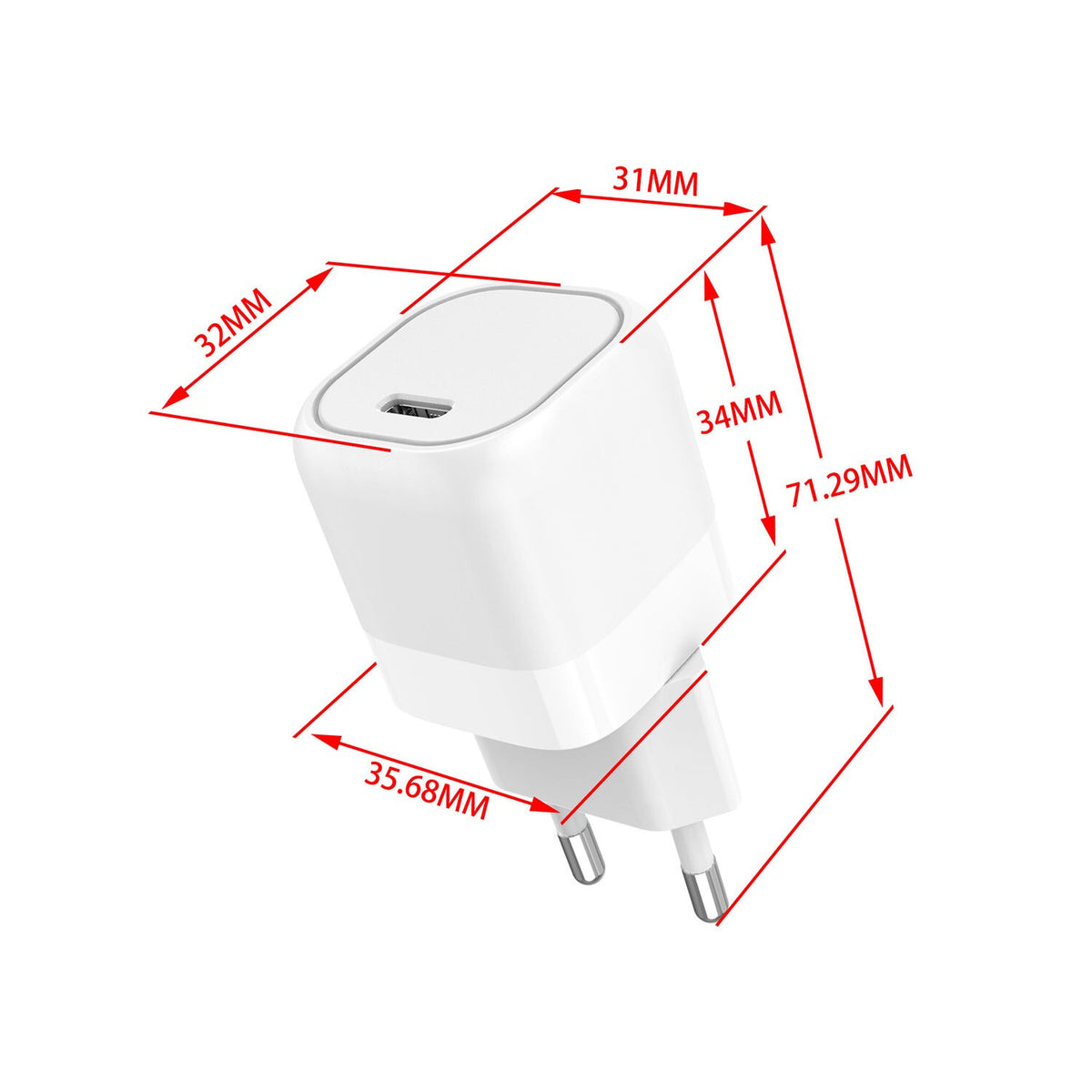 Gear Lader 220V 1xUSB-C PD/PPS 25W Hvid